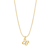 Dije Mariposa Mini Con Cadenita De Plata Dorado